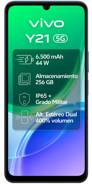 Teléfono móvil libre vivo Y21 5G 256 GB