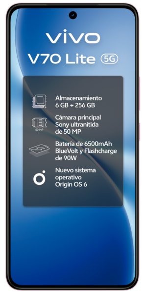 Teléfono móvil libre vivo V70 Lite 5G 256 GB