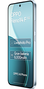 Imagen trasera OPPO RENO14 F 5G 256 GB